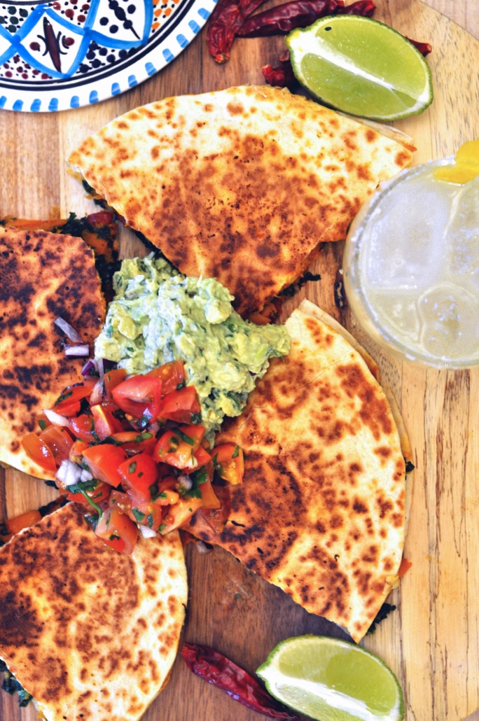 Skinny Kitchen Takeover 2 – Cafe Horchata – Roast Butternut Squash, Kale and Chorizo Quesadillas – 9sp