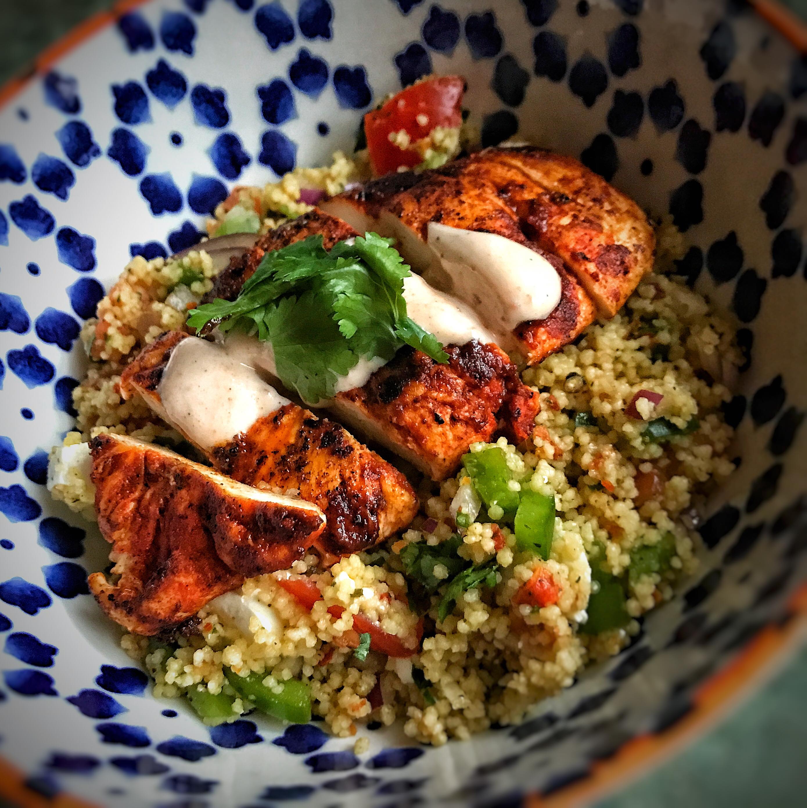 Harissa Chicken with Cous Cous Salad – 7sp