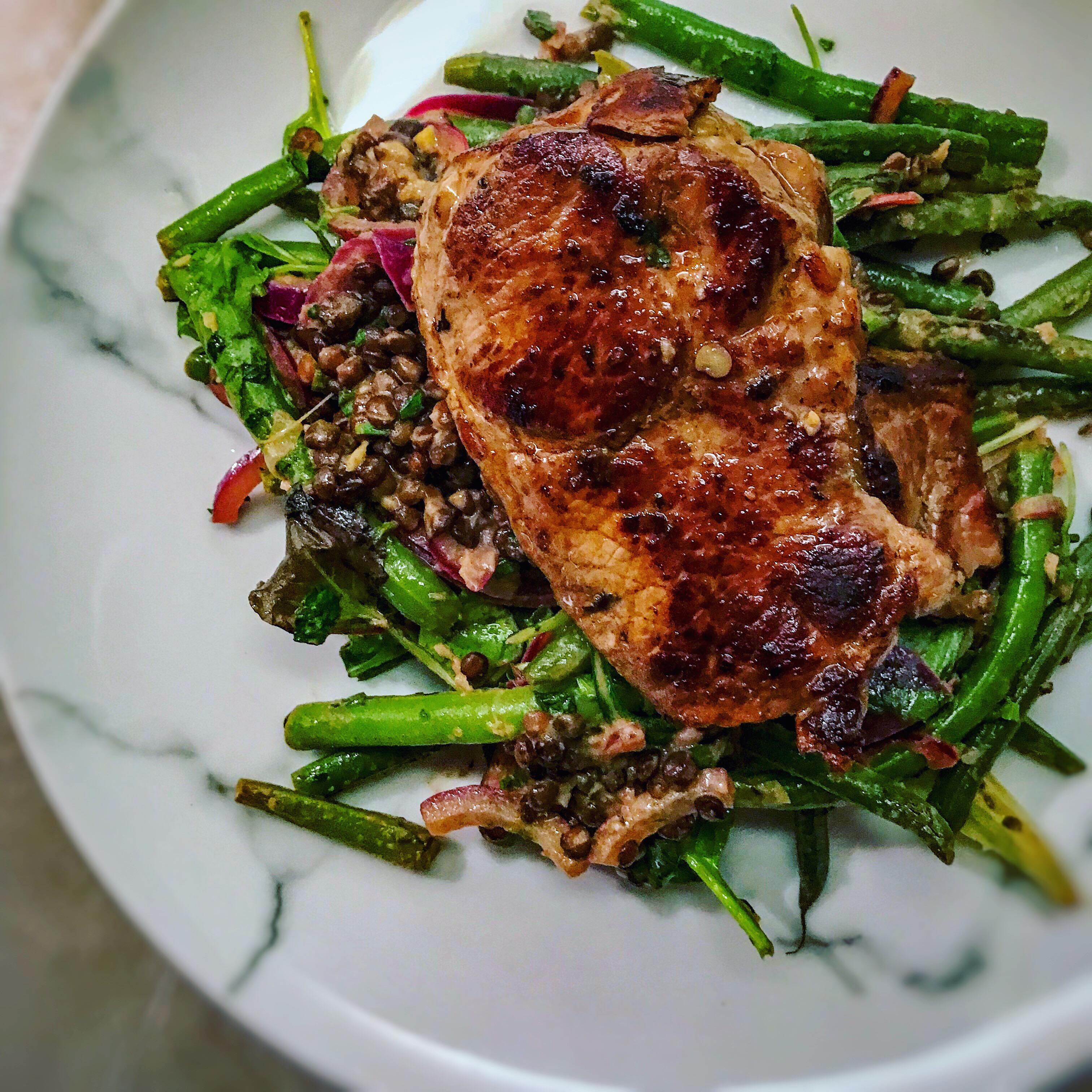 Lamb Steaks with Tahini Spiced Lentils – 8sp