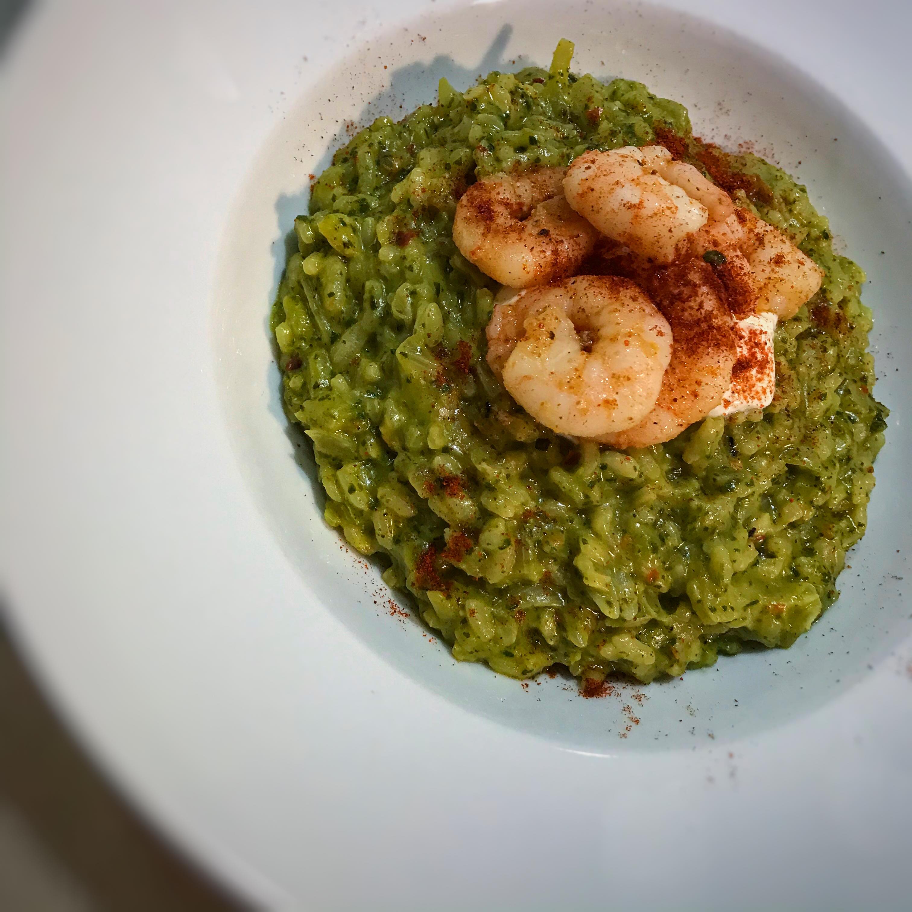 Cajun Prawn and Coriander Risotto