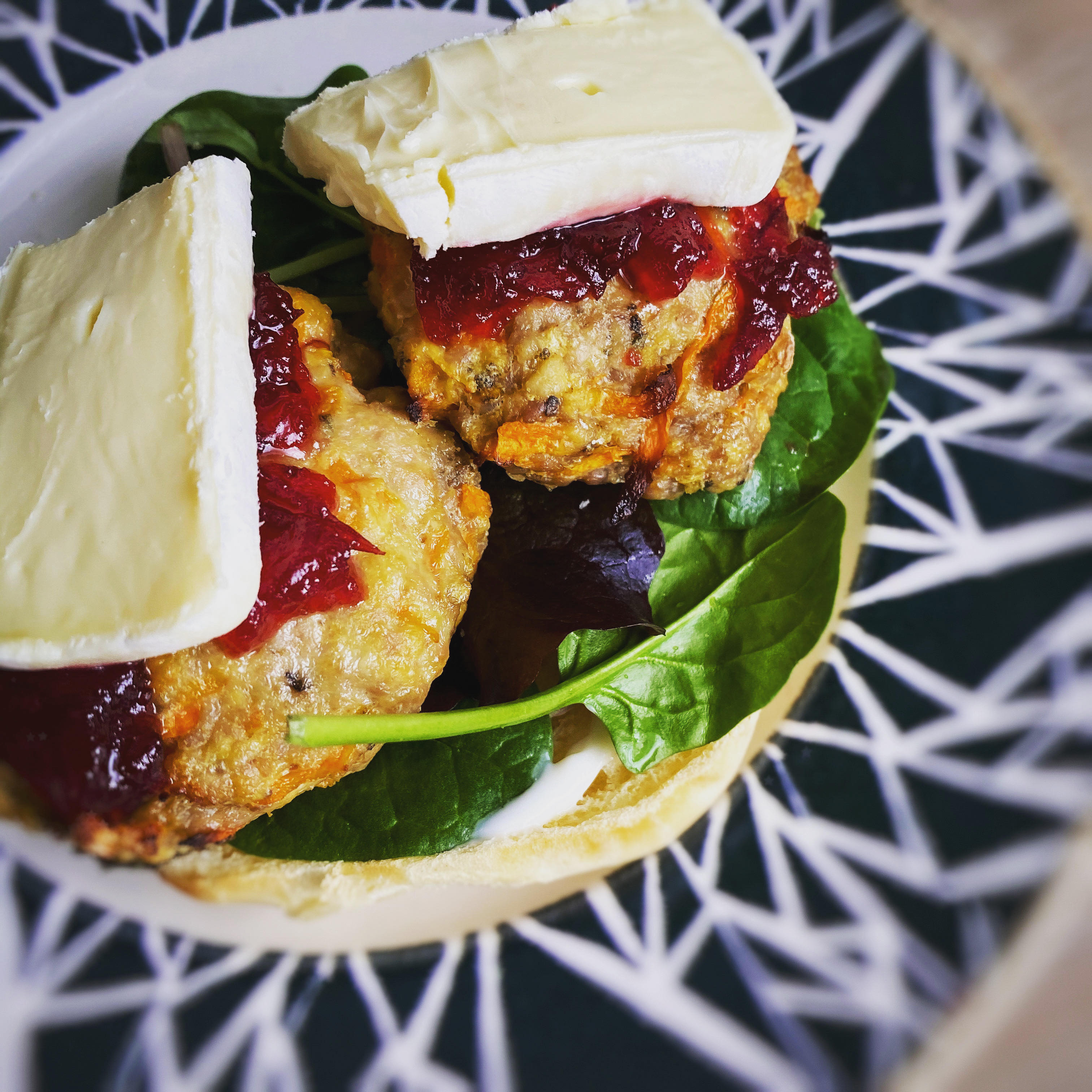 Turkey, Brie and Cranberry Burgers