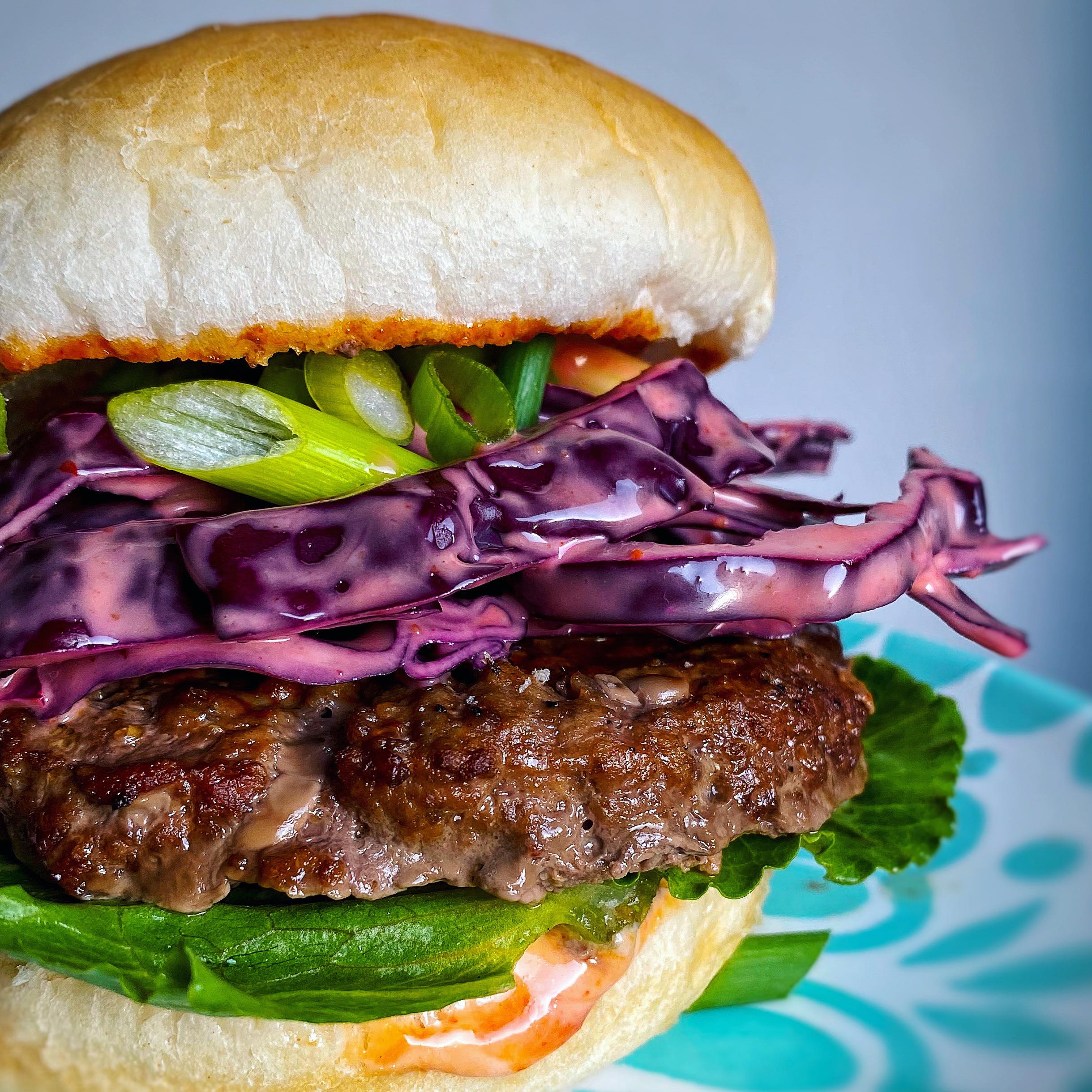 Glazed Korean Beef Burgers