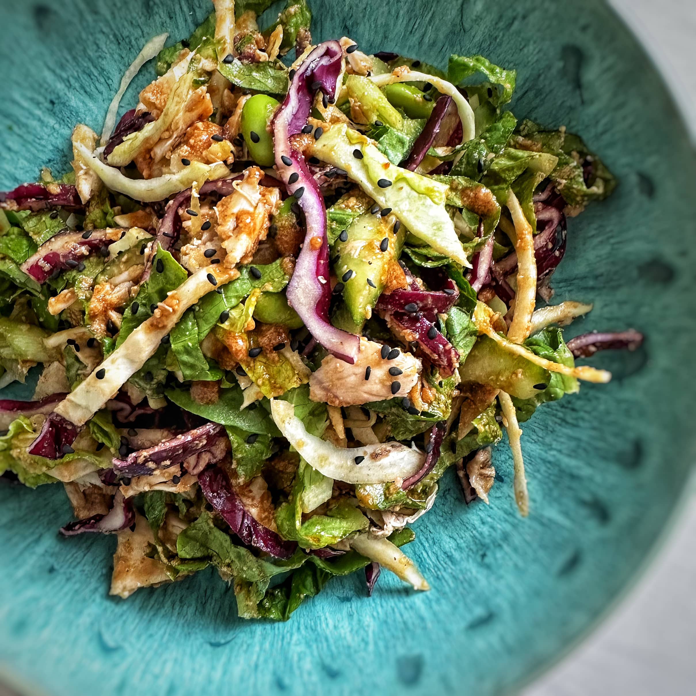 Creamy Chicken Satay Salad