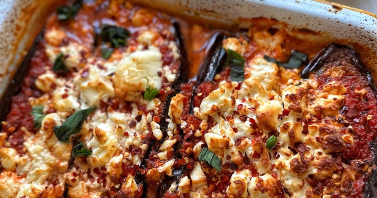 Feta Baked Aubergine