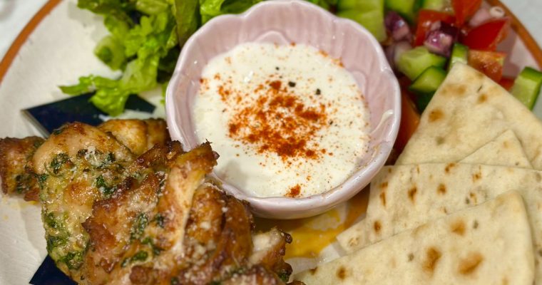 Garlic Parmesan Chicken Skewers